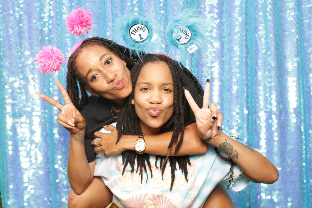 Photo Booth Photo – Blue Backdrop